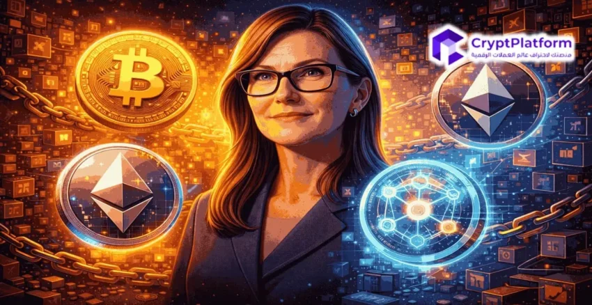 شركة ARK Invest التابعة لكاثي وود تشتري أسهم Coinbase وRobinhood وCircle عند انخفاض أسعارها.